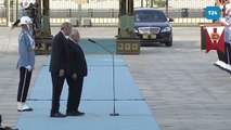 Filistin Devlet Başkanı Abbas ile Erdoğan kol kola yürüdü