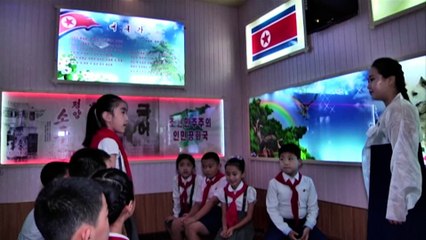 North Korea primary school pupils learn English using state propaganda