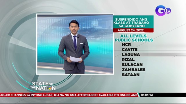Pangulong Bongbong Marcos, sinuspinde ang klase sa lahat ng antas sa Public Schools sa Metro Manila | SONA
