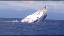 Il video dello yacht di 40 metri affondato al largo di Catanzaro