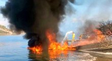 Muğla haberi | Marmaris'te yanan tekne küle döndü