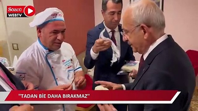 Kılıçdaroğlu, ilk kez üretilen patatesli dondurmayı denedi: Tadan bir daha bırakmaz