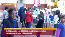 Entregaron 160 ecomochilas en la Escuela Provincial n° 484 de Posadas