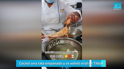 Cocinó una rata empanada y se volvió viral en Tiktok