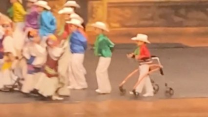 Boy With Walker Steals The Show During Dance Routine | Happily TV