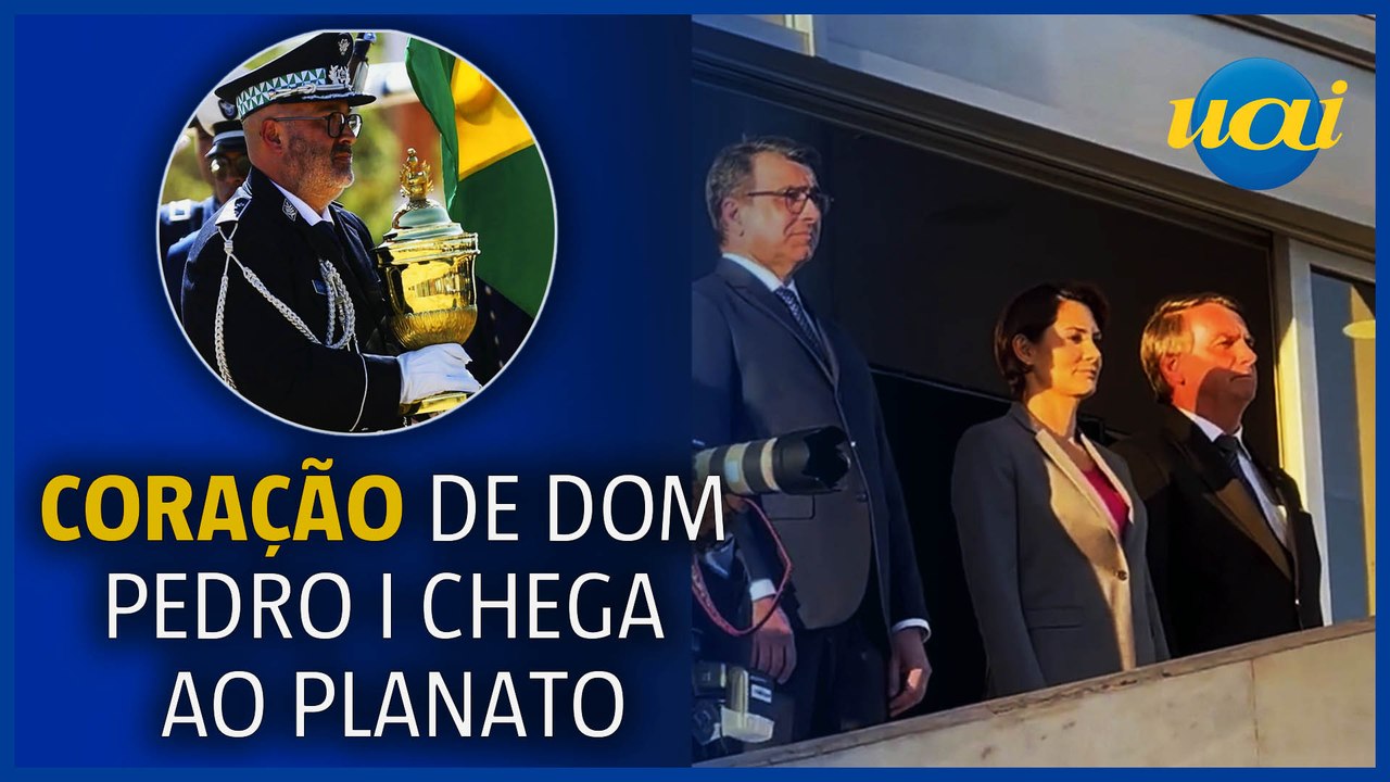 Bolsonaro recebe coração de Dom Pedro I em cerimônia