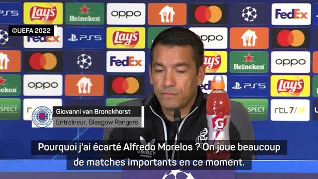 Barrages - Giovanni van Bronckhorst : "Alfredo Morelos doit me montrer qu'il veut jouer aux Rangers"