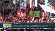 Trabajadores de la salud en Uruguay se movilizan en reclamo de mejores condiciones de trabajo