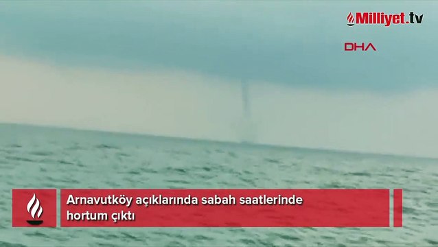 Karadeniz’de korkutan hortum böyle görüntülendi