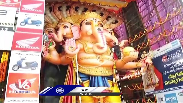 Huge Devotees Rush At Khairatabad Ganesh _ Ganesh Festival |V6 News
