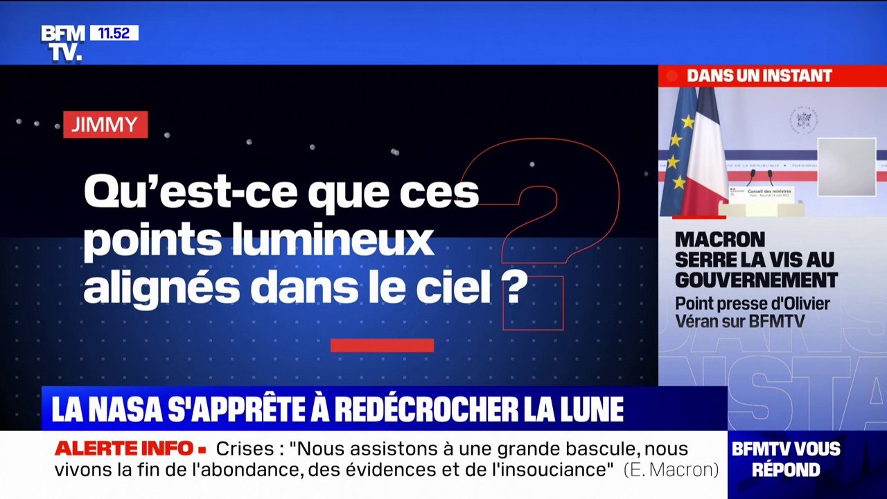 Qu'est-ce que ces points lumineux alignés dans le ciel ? BFMTV répond à vos questions
