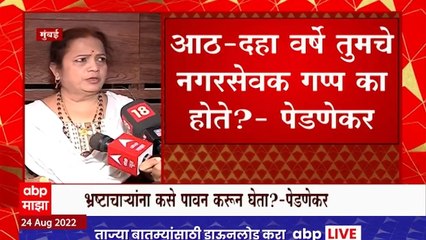 Kishori Pednekar : मागची 8-10 वर्ष बुद्धीवर पडदा पडला होता का? पेडणेकरांचा आशिष शेलार यांना सवाल