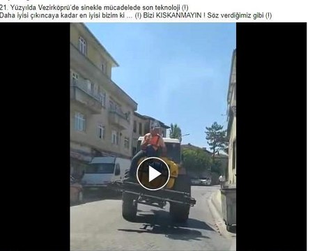 Samsun haber... Vezirköprü Belediyesi'nin ilaçlama yöntemi sosyal medyada alay konusu oldu