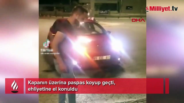 'Tüm Düzce bunu izlesin' yazarak paylaştı! Ehliyetine el konuldu