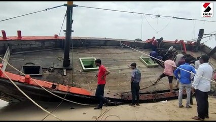 VIDEO : બોટનું લંગર તૂટતા ચોપાટી ખાતે તણાઈ આવી