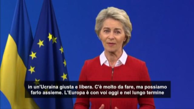 Indipendenza Ucraina, Von der Leyen: Ue sempre al vostro fianco