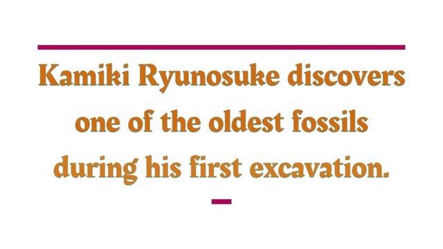Kamiki Ryunosuke discovered one of the oldest fossils on first excavation