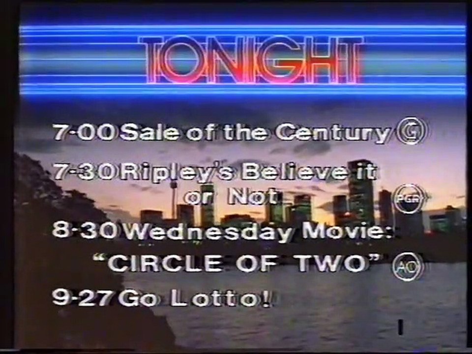 Channel Nine Sydney (TCN-9) Lineup - 1985 Australian TV Presentation