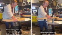 This woman discovered that McDonald’s circular tables have a secret function