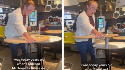 This woman discovered that McDonald’s circular tables have a secret function