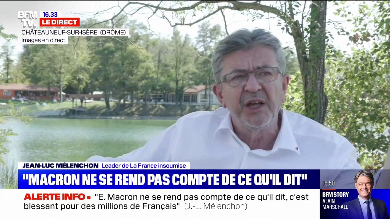 Jean-Luc Mélenchon: "Quand je parle de l'eau, je pointe du doigt une catastrophe"