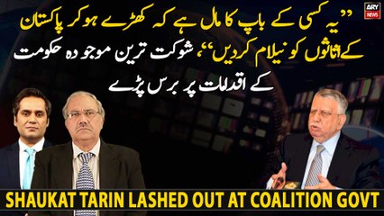 Shaukat Tarin lashes out at govt over sale of national assets