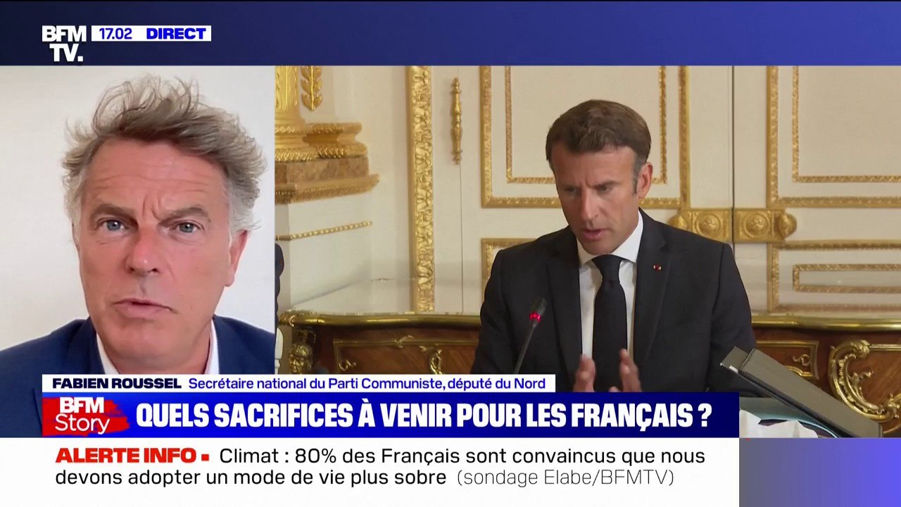 "Fin de l'abondance": pour Fabien Roussel, "les propos d'Emmanuel Macron sont déplacés, méprisants et provocateurs"