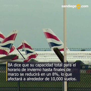 British Airways recortará más de 10,000 vuelos este invierno