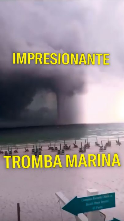 Impresionante tromba de agua
