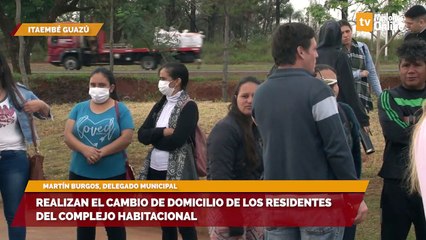 Realizan el cambio de domicilio de los residentes del complejo habitacional