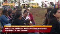 Realizan el cambio de domicilio de los residentes del complejo habitacional