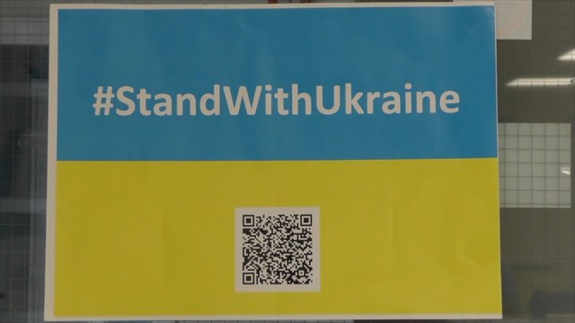 Ukraine's independence day walk in Canterbury six months after Russia invaded the country