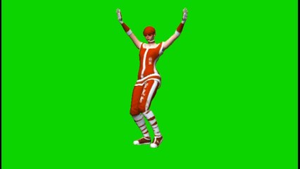 Girl 3D Dance Green Screen