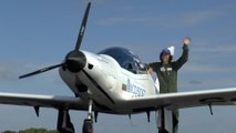 Youngest pilot ever to fly solo around the around the world stops off at Biggin Hill