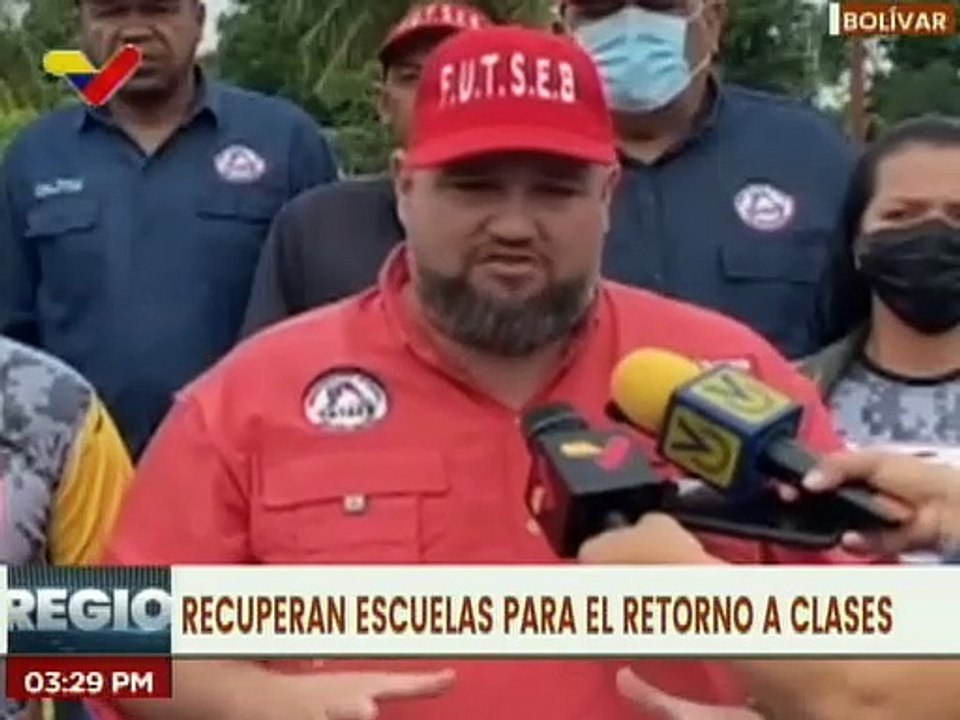 Sector minero en Bolívar se suma a las labores de recuperación de planteles educativos