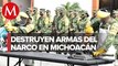 Destruyen mil 274 armas decomisadas a crimen organizado en Michoacán