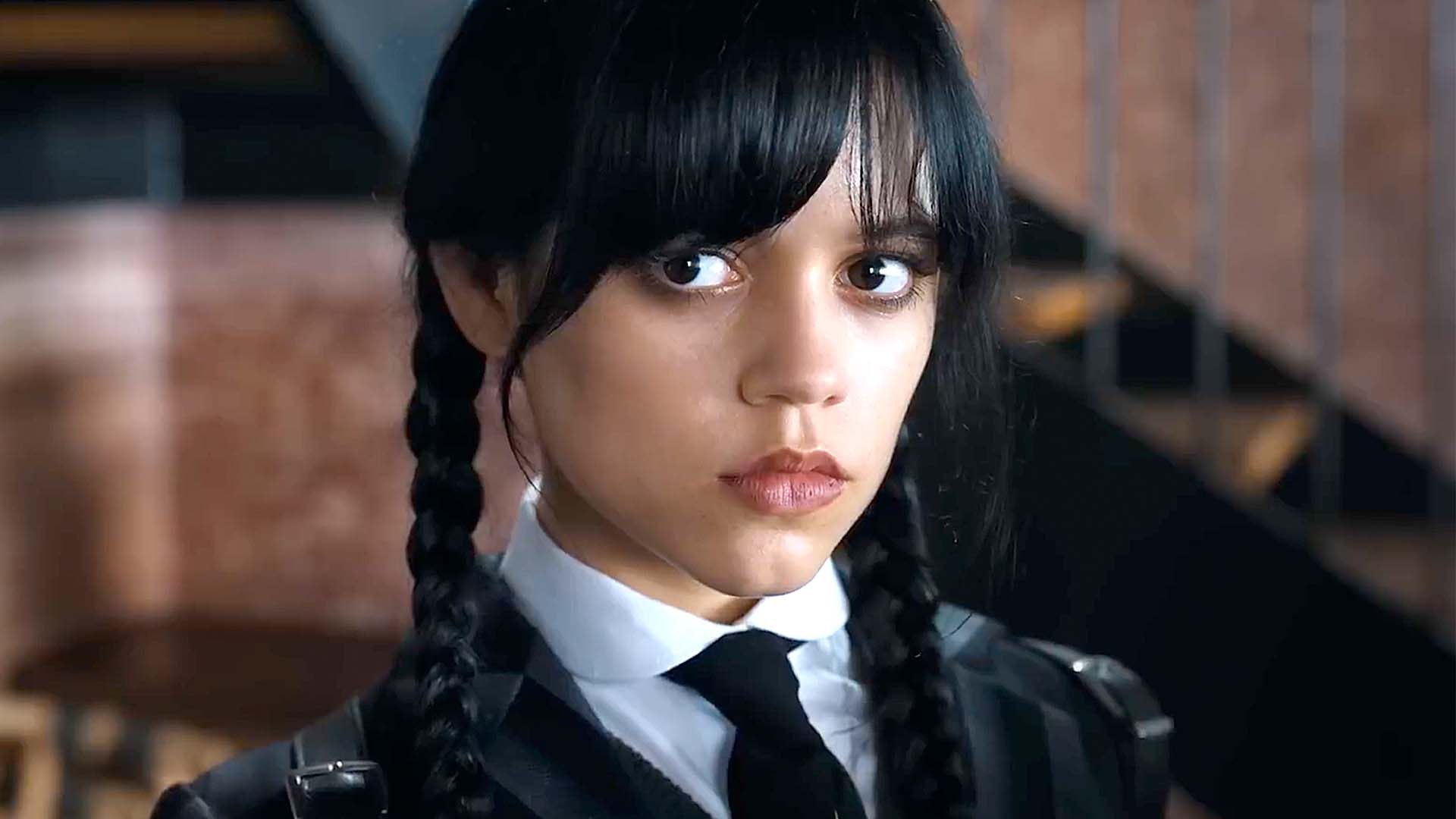 Wednesday Addams Jenna Ortega Netflix 4K Wallpaper IPhone HD Phone