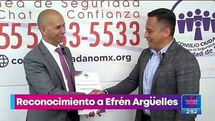 Download Video: Reconocen el trabajo del reportero de Imagen Noticias Efrén Argüelles