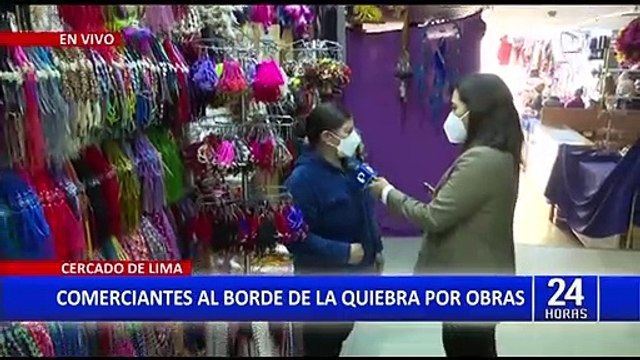 Cercado de Lima: Comerciantes denuncian encontrarse al borde de la quiebra por obras