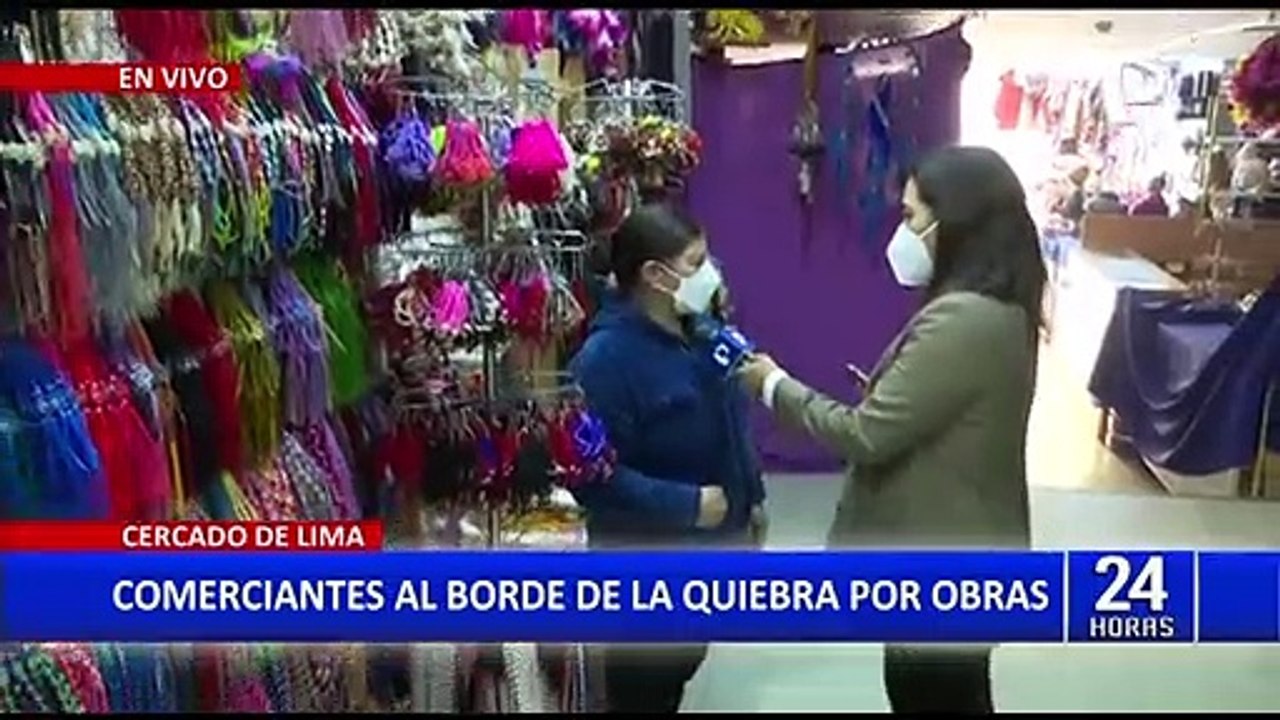 Cercado de Lima: Comerciantes denuncian encontrarse al borde de la quiebra por obras