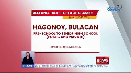 Hagonoy, Bulacan walang face-to-face classes | UB