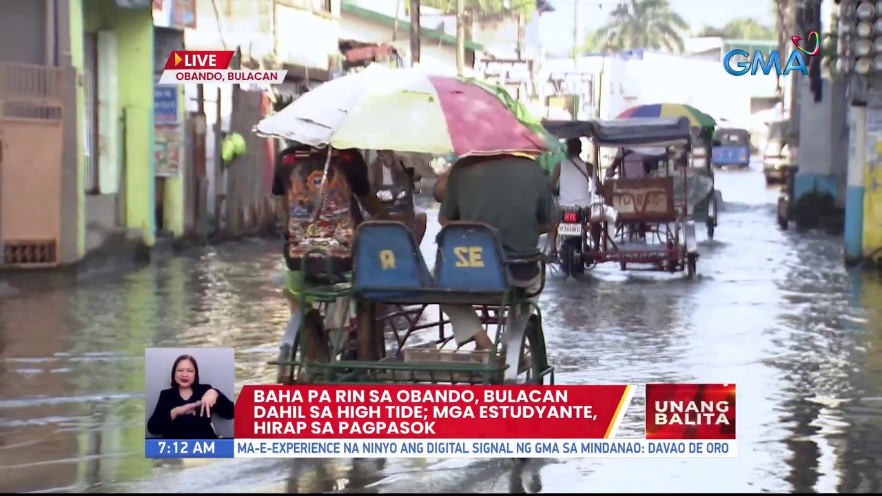 Baha pa rin sa Obando, Bulacan dahil sa high tide; Mga estudyante, hirap sa pagpasok | UB