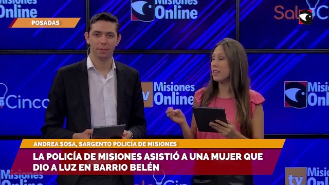 Sala Cinco | La Policía de Misiones asistió a una mujer que dio a luz en Barrio Belén