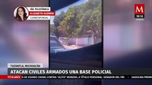 Civiles armados atacan base de la Policía Municipal de Tuzantla, Michoacán