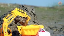 Mini Truck Heavy Loaded vehicles Stuck in Mud Pulling Out JCB _ JCB Tractor _ DS TOY