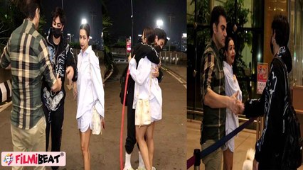 Malaika Arora-Arbaaz Khan फिर आए साथ-साथ,बेटे को Airport छोड़ते हुए Emotional video viral | FilmiBeat