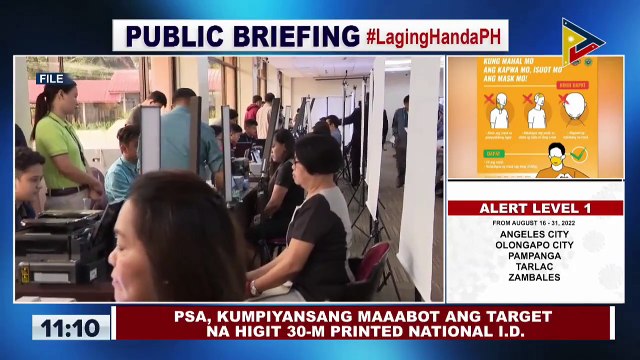 PSA, kumpiyansang maaabot ang target na higit 30-M printed National ID