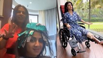 Shilpa Shetty Leg Fracture के बाद Hair Color कराते Funny Video Viral |Boldsky*Entertainment