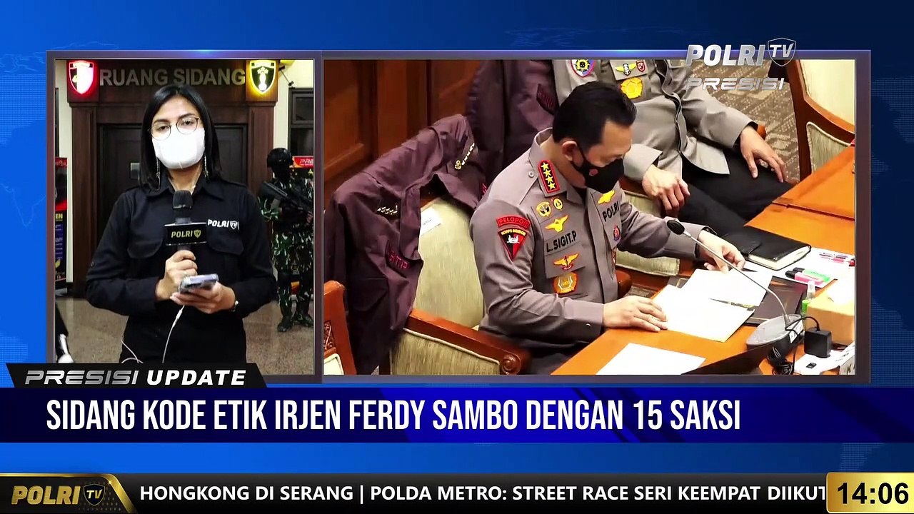 PRESISI UPDATE 14.00 WIB Sidang Kode Etik Irjen Pol Ferdy Sambo dengan 15 Saksi