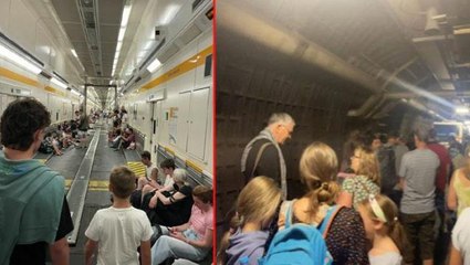 Korku filmi gibiydi! Yolcular Manş Tüneli'nde mahsur kaldı